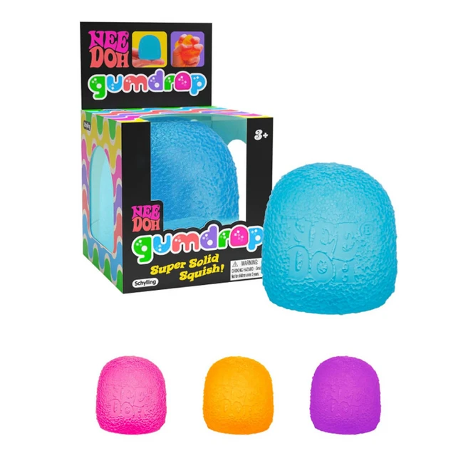 로제 왓츠인마백 추천 니도 검드롭 스트레스 릴리즈 Schylling NeeDoh Gumdrop 랜덤 컬러 발송, 1개, 130g