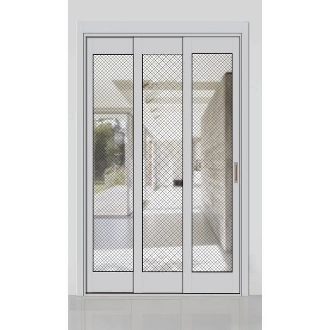 [윈도어] (슬림3연동 중문 기본사양) 무료시공 세종 대전 천안 청주 공주, 투명강화, 화이트, 없음, 1개