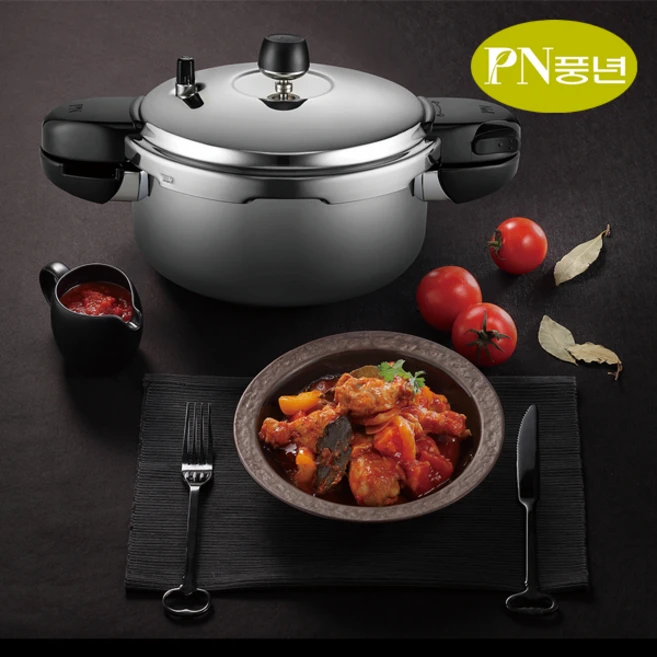 PN풍년 국산 통5중 인덕션 가스 10인용 압력솥 6L / 하이클래드 프로IH 압력밥솥 누룽지 가마솥 솥밥 스텐, 상세 설명 참조, 1개
