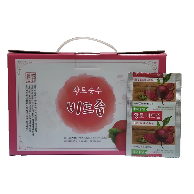 듬뿍농원 산지직송 국내산 비트즙 100ml 100포 찐한 붉은 맛이 살아 있는 레드비트즙 선물세트, 100개