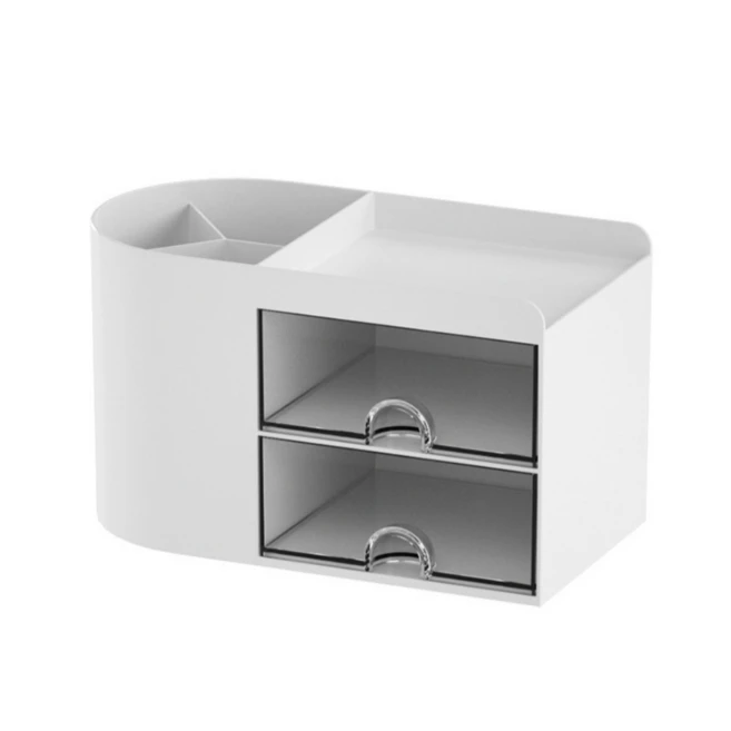 문고라니 데스크 오거나이저 사무용품 정리함 수납함 볼펜 연필꽂이 pen desk organizer, 1개, 화이트