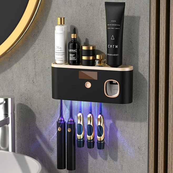 충전식 무선 칫솔 살균기 휴대용 UV 자외선 칫솔 살균기RA-903, 블랙