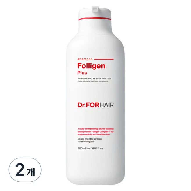 닥터포헤어 탈모증상완화 볼륨강화 폴리젠 플러스 샴푸, 500ml, 2개