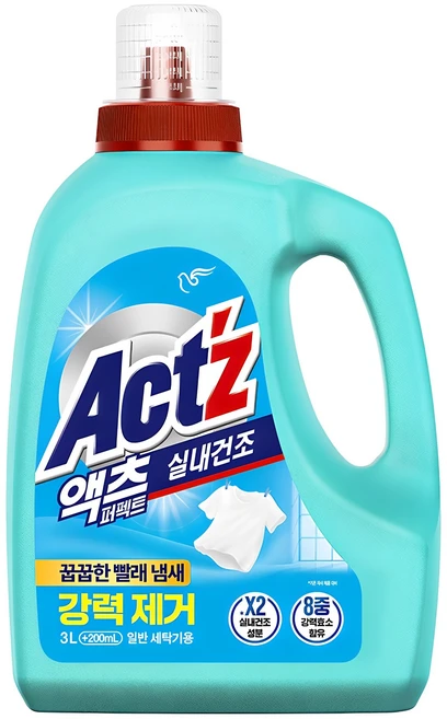 액츠 퍼펙트 실내건조 일반용 액상세제 본품, 3.2L, 1개