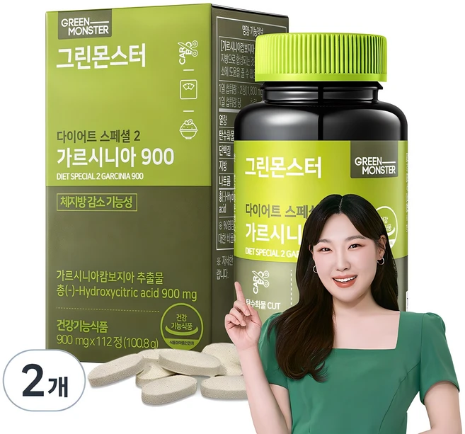 그린몬스터 다이어트 스폐셜2 가르시니아900, 112정, 2개