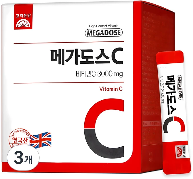 메가도스 비타민C 3000mg, 180g, 3개