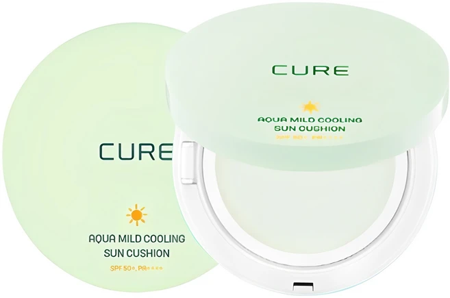 김정문알로에 아쿠아 마일드 쿨링 선쿠션 SPF50+ PA++++, 25g, 1개