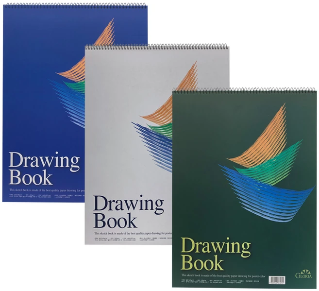 글로리아 스케치북 상철 색상랜덤 200g, 5절, 18매, 3개