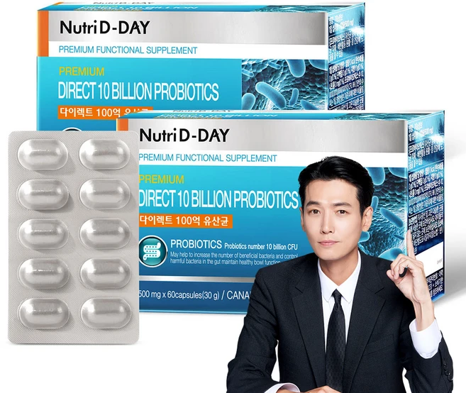 뉴트리디데이 다이렉트 100억 유산균 30g, 60정, 2개