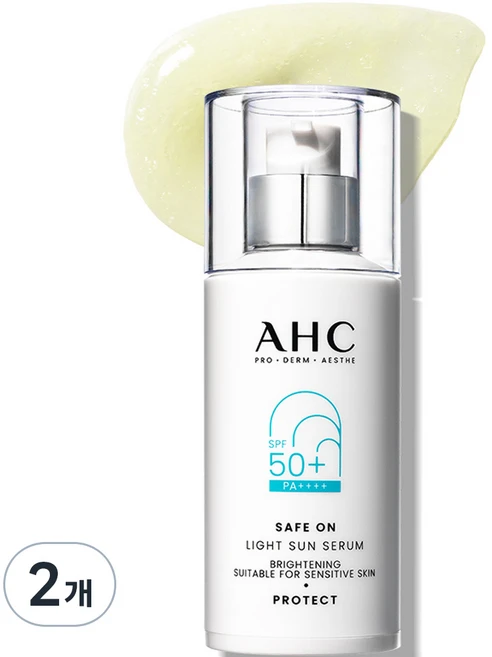 AHC 세이프온 라이트 선세럼 SPF50+ PA++++, 40ml, 2개
