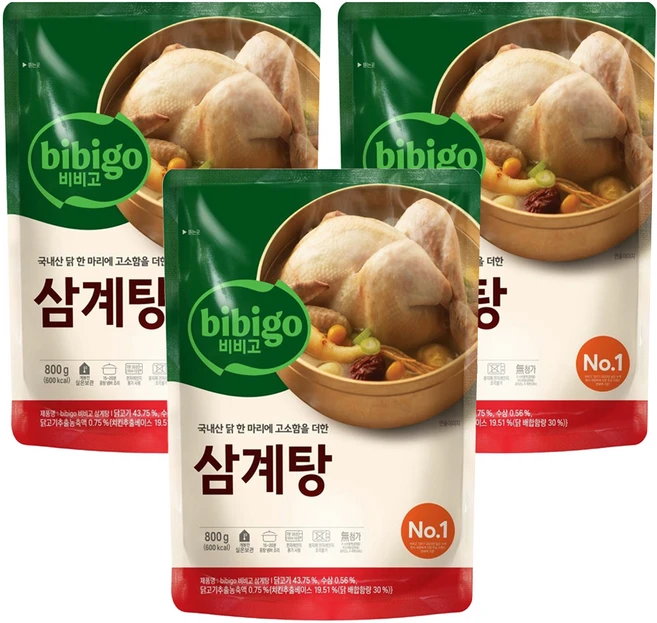 비비고 삼계탕, 800g, 3개