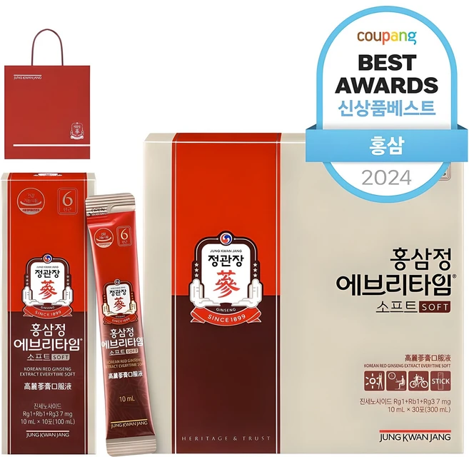 정관장 홍삼정 에브리타임 소프트 + 쇼핑백 세트, 300ml, 1개