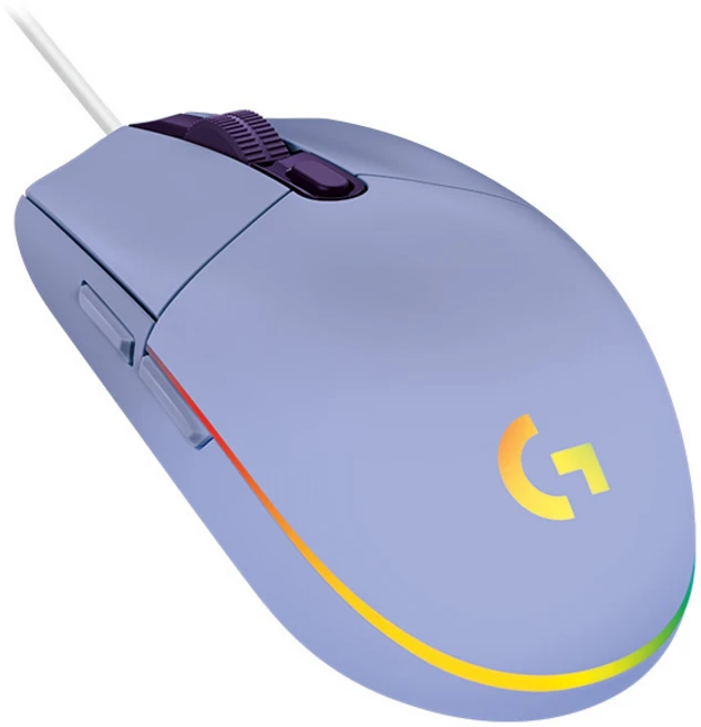 로지텍 G102 2세대 LIGHTSYNC 게이밍 유선마우스, MU0054, 라일락
