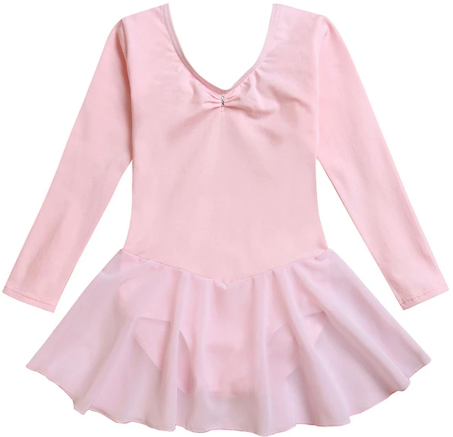 베베샤 여아용 긴팔 쉬폰 발레복