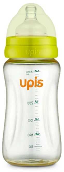 유피스 프리미엄 PPSU 젖병 + 젖꼭지 뚜껑, 그린, 300ml, 1개