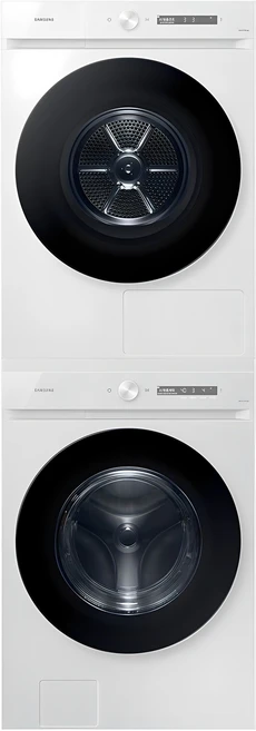 삼성전자 비스포크 그랑데 AI 드럼세탁기 WF24CB8650BW + 건조기 DV20CB8600BW 24kg + 20kg 상단직렬설치키트 방문설치, WF24CB8650BW(세탁기), DV20CB8600BW(건조기), 화이트
