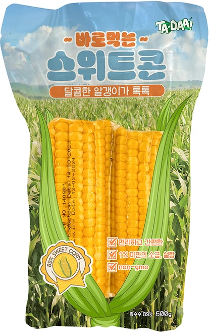 타다 바로먹는 스위트콘 옥수수, 600g, 1개