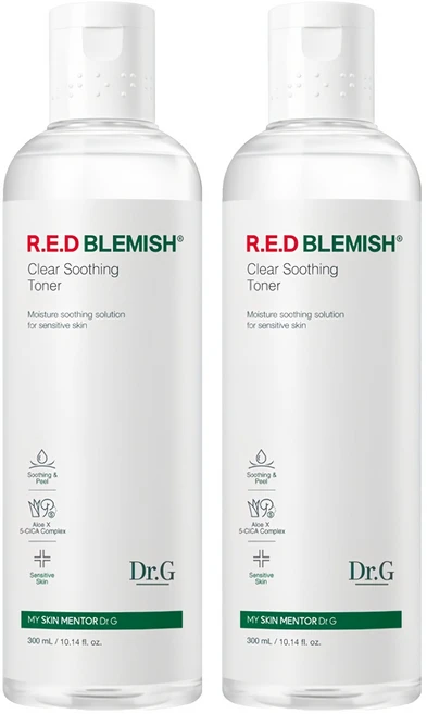 닥터지 레드 블레미쉬 클리어 수딩 토너, 300ml, 2개