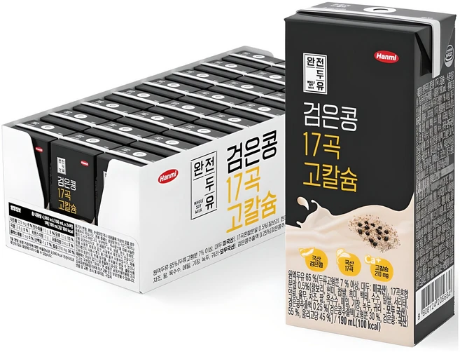 완전두유 검은콩 17곡 고칼슘, 190ml, 24개