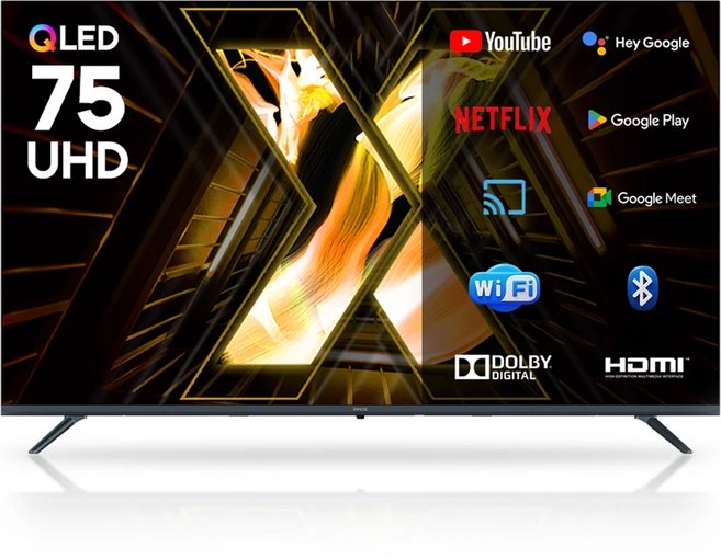 이노스 4K UHD QLED TV • 190.5cm • 스마트 TV • 무타공 벽걸이형(추가비용발생) • 방문설치