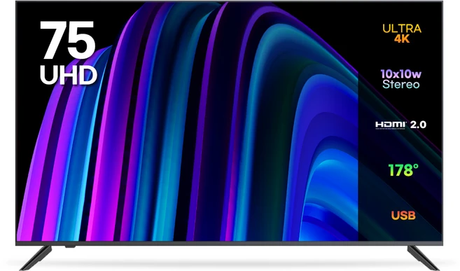 이노스 4K UHD LED TV • 190cm(75인치) • 일반TV • 무타공 벽걸이형(추가비용발생) • 방문설치
