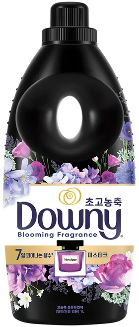 다우니 7일간 피어나는 향수 초고농축 섬유유연제 미스티크 본품, 1L, 1개
