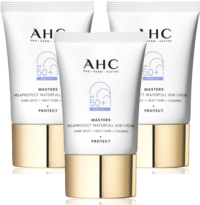 AHC 마스터즈 멜라프로텍트 워터풀 선크림 SPF50+ PA++++, 40ml, 3개