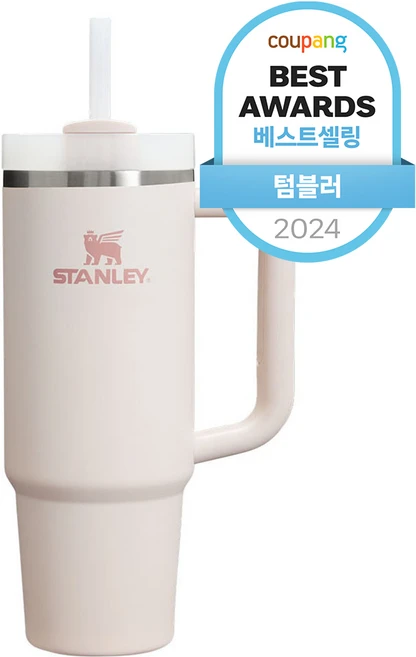 스탠리 퀜처 H2.0 플로우스테이트 텀블러, 로즈쿼츠 2.0, 887ml, 1개
