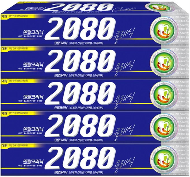 2080 클래식 치약, 170g, 5개