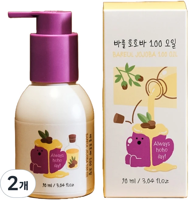 폴레드 유아용 바를 호호바 100 오일, 2개, 90ml