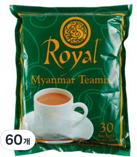 Royal 미얀마 티믹스 밀크티 분말, 20g, 30개입, 2개