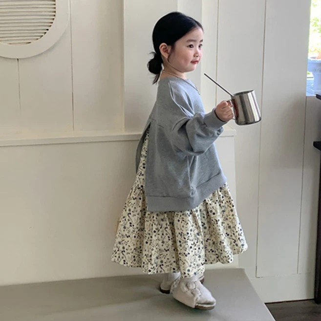꼰띠키즈 여아용 한나 트임 원피스