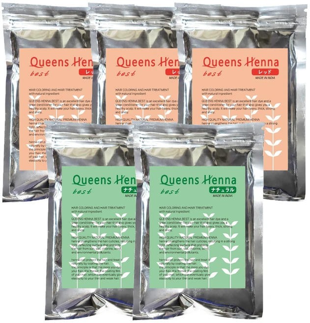 퀸즈best헤나 5개세트 Queens Henna best, 레드3+네추럴2개, 100g, 1개