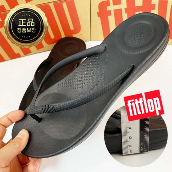 [Fitflop] 핏플랍 쪼리 플리플랍 아이쿠션 블랙 여성 슬리퍼 키높이