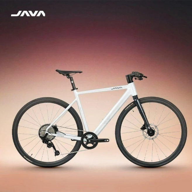 자바 벨로체 로드자전거 Java Veloce Velocide Flat-Mounted Road Bike Aluminum Alloy, 12단, XL (권장 높이   180-190cm), 밝은 흰색, 1개