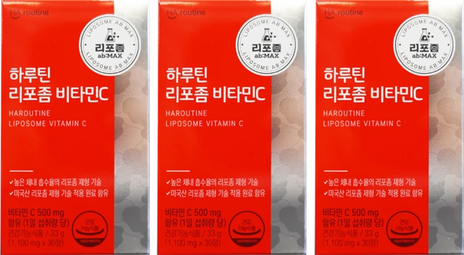 하루틴 리포좀 비타민C 1100mg, 30정, 3박스