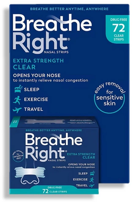 브리드라이트 수면용 코 비강 밴드 72매 코골이 코막힘 개선, 그린 - 민감 피부용, 1개