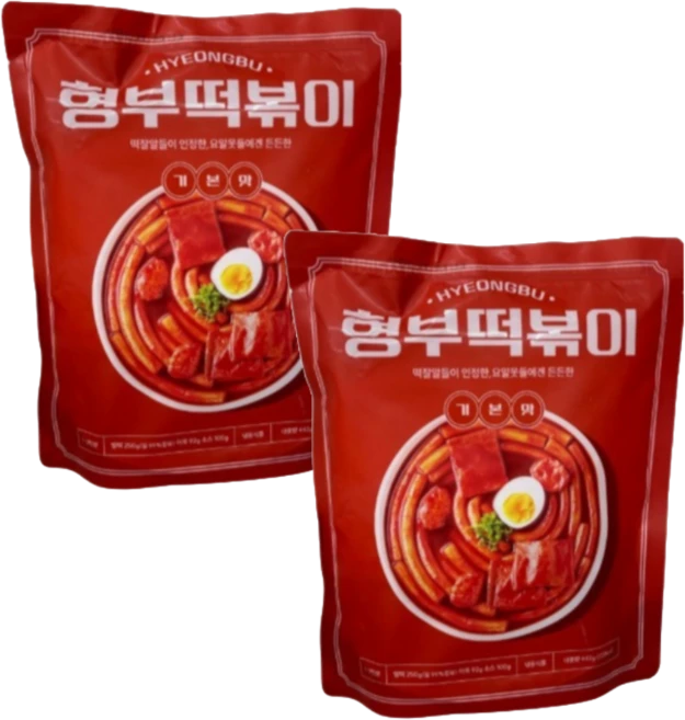 형부 떡볶이 밀키트 기본맛, 2개, 442g