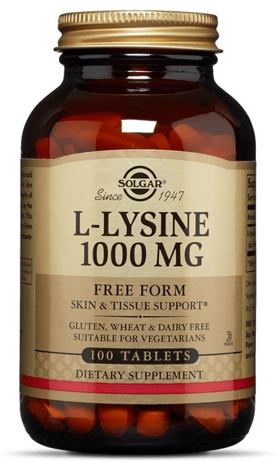 솔가 L-라이신 1000mg 타블렛 글루텐 프리 비건, 100정, 1개