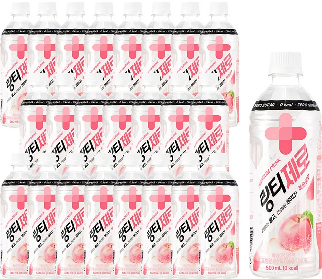 링티 제로 복숭아, 500ml, 24개