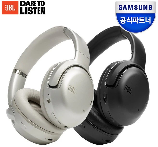 삼성공식파트너 JBL TOUR ONE M2 노이즈 캔슬링 블루투스 헤드셋 (오버이어 무선 헤드셋 블루투스 5.3 휴대용 케이스 스터디 헤드폰), 샴페인[CPG]