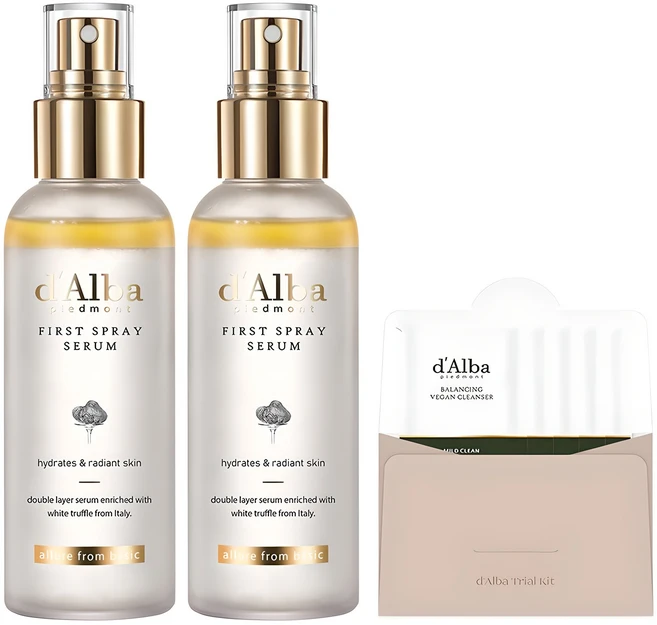 달바 화이트 트러플 퍼스트 스프레이 세럼 100ml x2p + 약산성 젤 클렌저 3ml x 5p, 1개