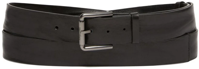 막스마라 스퀘어 버클 레더 벨트