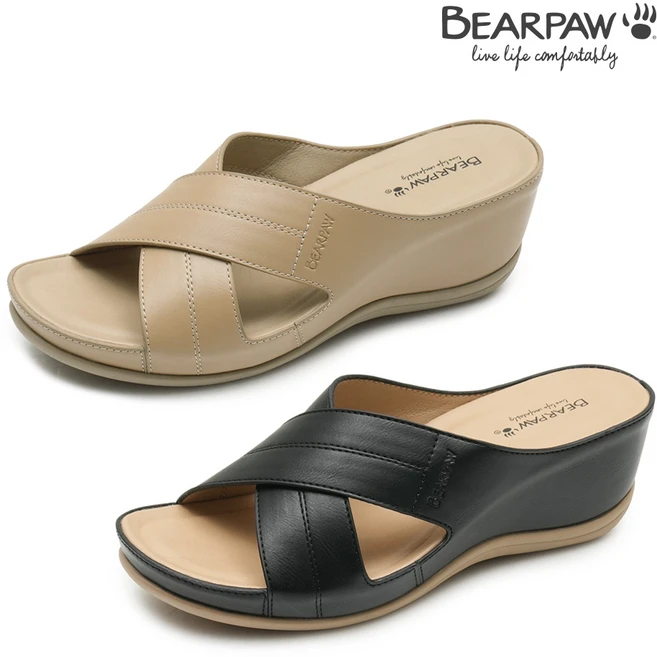 베어파우(BEARPAW) HEIDI 웨지 슬리퍼 (womens) 2종 택1
