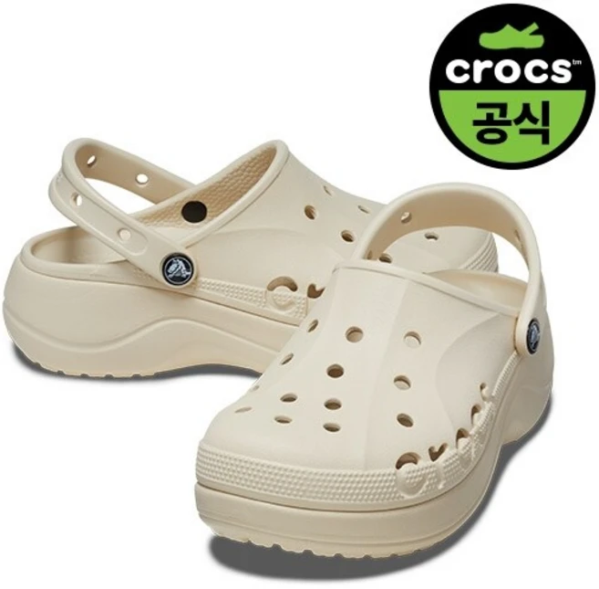 크록스 여성 BAYA PLATFORM CLOG WWT (208186-11S)