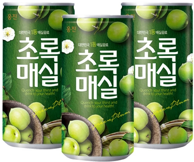웅진 초록매실 180ml, 90개