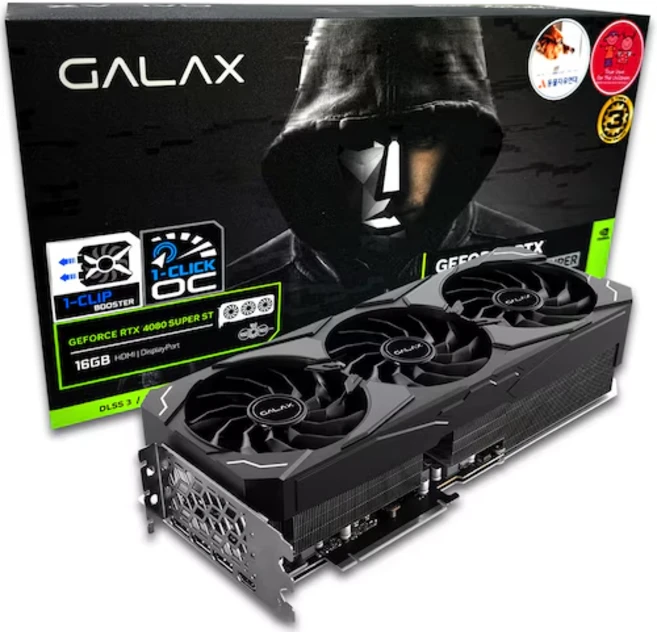 갤럭시 갤럭시 GALAX 지포스 RTX 4080 SUPER ST D6X 16GB, 선택없음
