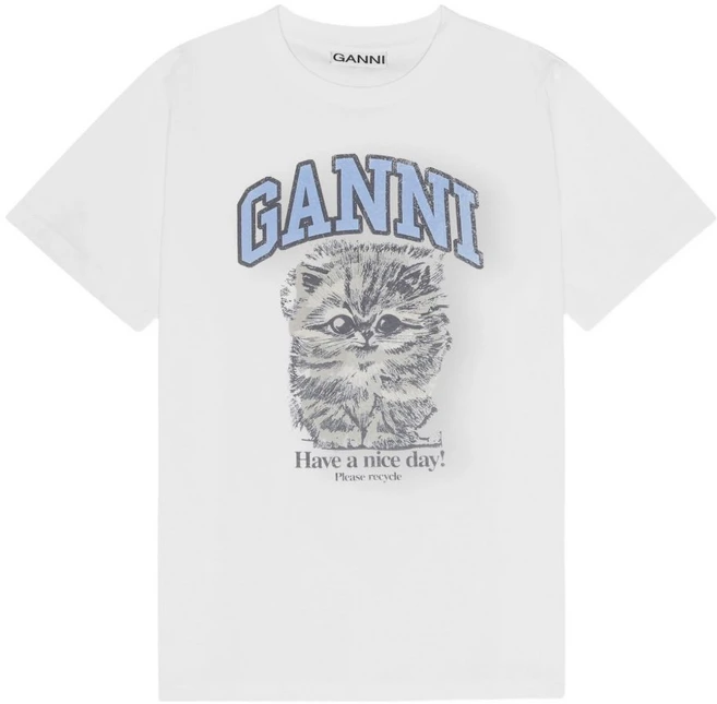 GANNI(가니) 오가닉 코튼 티셔츠