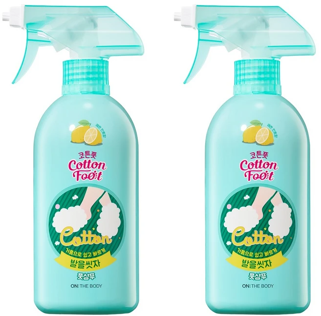 온더바디 발을 씻자 코튼 풋샴푸 프레쉬 레몬 민트향, 1개입, 2개, 510ml