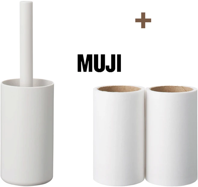 무인양품 의류 클리너 본체(테이프 1개 포함)+리필 2개 더 세트